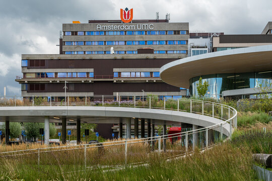 Amsterdam, The Netherlands, 26.08.2023, Exterior of academic hospital Amsterdam UMC, University medical centers