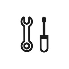 auto repair icon. solid glyph style icon.