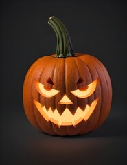  Classic jack-o-lantern illustration with grinning pumpkin face; iconic Halloween symbol. 