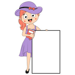 cute girl cartoon illustration