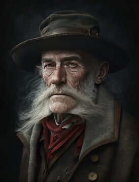 Portrait of old man of 19 th century