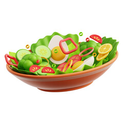 Salad 3D Illustration