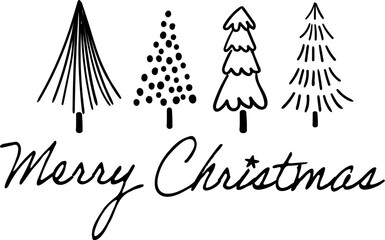 Merry Christmas lettering