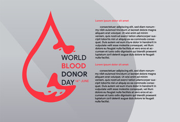 World blood donor day logo design. Vector illustration.