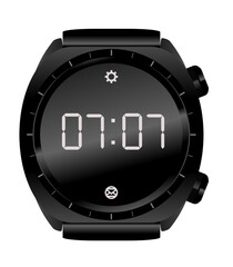 smartwatch black color vector