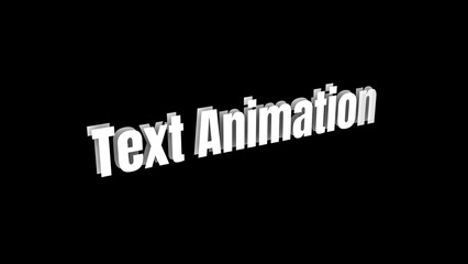 3D Text Animations