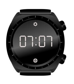 smartwatch black color vector