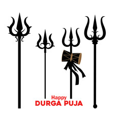 Fototapeta na wymiar Happy Durga Puja Background Design