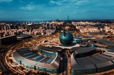 Aerial view of Astana city Kazakhstan