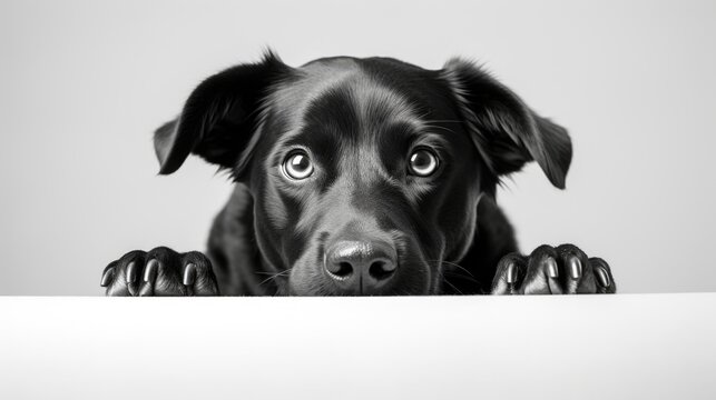 black labrador retriever  on a white background