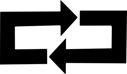 Left right arrows simple line vector icon. Symbol, logo illustration.