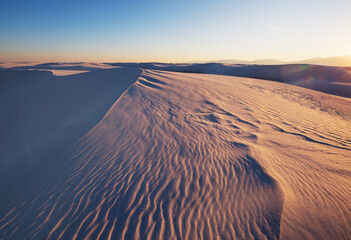 White sand dunes