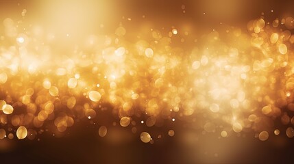 Fototapeta na wymiar Gold glitters background. shimmering blur spot lights Bokeh Shiny gold light background texture.