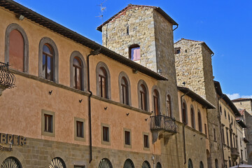 Fototapeta na wymiar Piazza Torre di Berta, Sansepolcro, Toscana, Italia