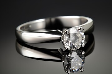 premium and designer ring jewelry photoshoot with shiny diamond crystal generative ai