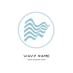 wavy dynamic logo vector illustration