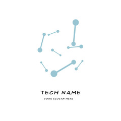 teach logo blue simple flat dynamic vector 