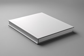 3D Blank Hardcover White Book Mockup for Creative Book Cover Design - obrazy, fototapety, plakaty