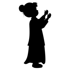 little girl silhouette illustration