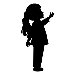 little girl silhouette illustration