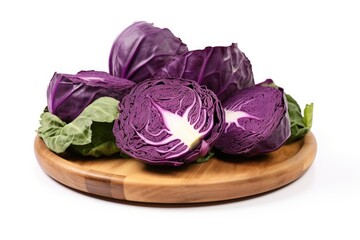 Fototapeta premium red cabbage isolated on white background
