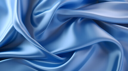Obraz premium Light blue silk satin background. Beautiful soft folds on the smooth surface of the fabric 