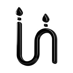 This is a beautifully designed 3D abstract icon with a beautiful metallic texture.