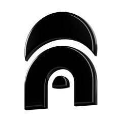 This is a beautifully designed 3D abstract icon with a beautiful metallic texture.