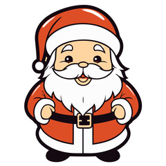 Cute, Santa Claus, Illustration, Festive, Christmas, Holiday