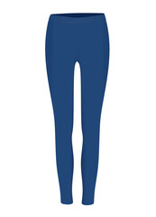 Blue woman leggings. vector illustration