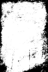 Grunge style black frames overlay on transparent background. Royalty high-quality free stock image of Black grunge texture border frame. Dirty, damaged backdrop. Design for poster, card, book cover