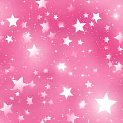 Fototapeta na wymiar pink shiny stars scattered on a pink, seamless pattern. High quality photo