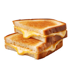  Cheese toasted sandwich isolated on transparent background.
