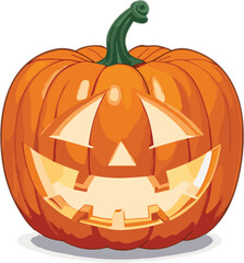 Magical Pumpkin Vine Border Vector Graphics