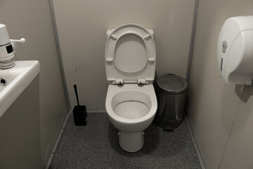 Public toilet in parks in Ukraine close-up