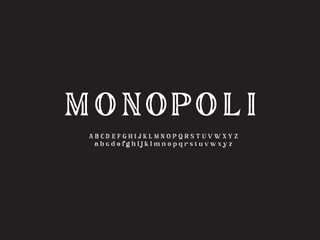 monopoli font is san serif classic type font
