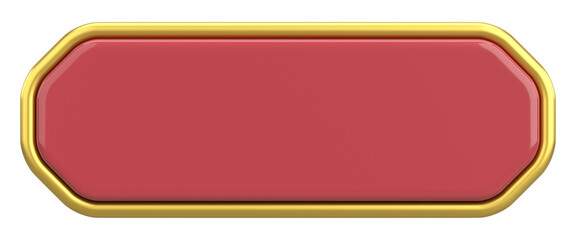 3D button. Empty button. 3D illustration.