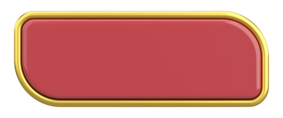 Fototapeta premium 3D button. Empty button. 3D illustration.