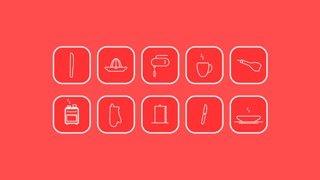 Cooking Line Icons 4