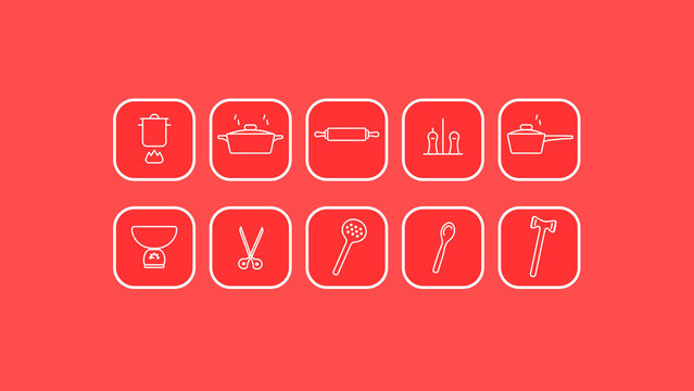 Cooking Line Icons 5