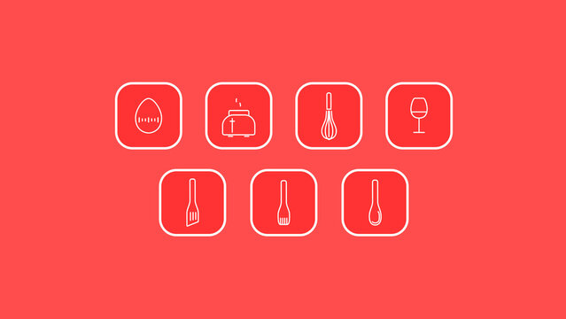 Cooking Line Icons 6