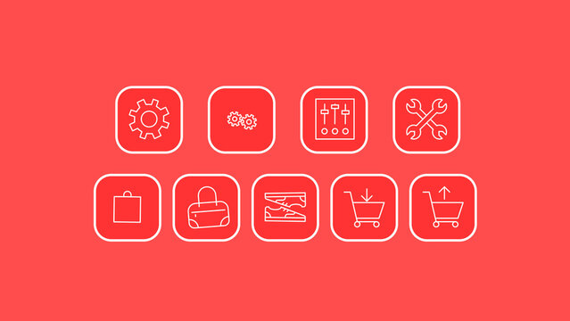 Settings and Shopping Line Icons