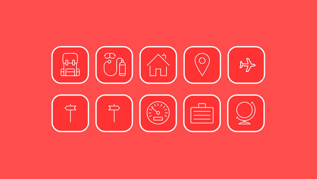 Travel Line Icons