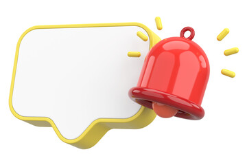 3D Notification Box. 3D Illustration.