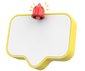 3D Notification Box. 3D Illustration.
