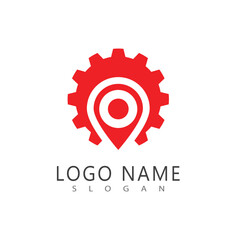 Location logo vector illustration business element and symbol