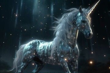 Obraz na płótnie Canvas Horse in the fantastic night