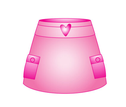 recommend clip art: Pink is in fashion. Glamor skirt. Vector.