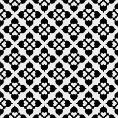 White background with black pattern. Seamless texture for fashion, textile design,  on wall paper, wrapping paper, fabrics and home decor. Simple repeat pattern.
