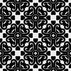White background with black pattern. Seamless texture for fashion, textile design,  on wall paper, wrapping paper, fabrics and home decor. Simple repeat pattern.
